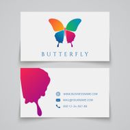 Bussiness card template Butterfly logo N2