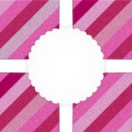 Pink striped jeans card template