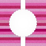 Pink horizontal striped jeans card