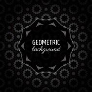 Geometric dark vector background with hexagon