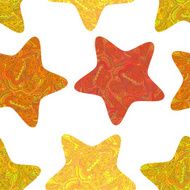 Seamless texture with stars in Tribal style Vector illustration