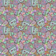 Seamless texture with ornament tribal style Vector illustration