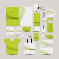 Corporate business style abstract design green N3