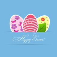 Vector Paper card with easter eggs