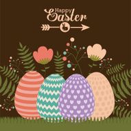Happy easter card design vector illustration N11