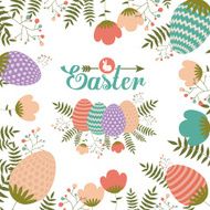 Happy easter card design vector illustration N14