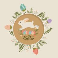 Happy easter card design vector illustration N15