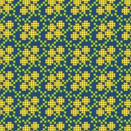 Pattern of yellow - green flowers