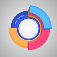 Abstract colorful 3d rainbow logo design