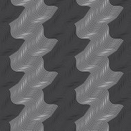 Repeating ornament vertical white and black waves