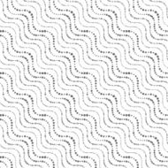 Repeating ornament of dotted wavy diagonal lines