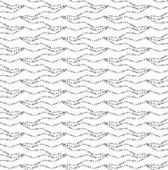 Repeating ornament gray dotted wavy lines horizontal on white