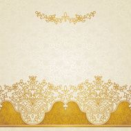 Vector floral border in Eastern style N11