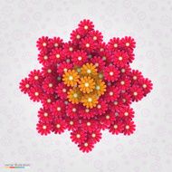Abstract flowers background Vector illustration