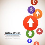 Creative and fresh colored Arrows Background