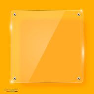 Empty transparent glass framework
