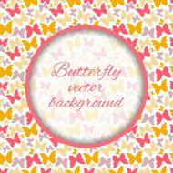Seamless pattern with hand drawn outline butterflies N16