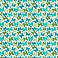 Seamless pattern with hand drawn outline butterflies N17
