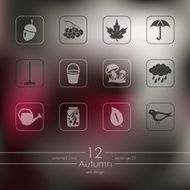 Set of autumn icons