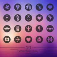 Set of Valentine&#039;s Day icons N2