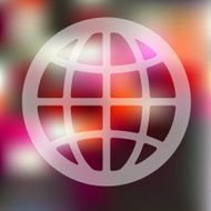 globe icon on blurred background N2