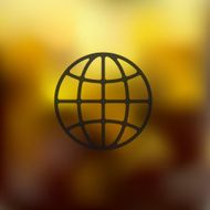 globe icon on blurred background N3