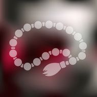 rosary icon on blurred background N2