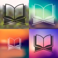 koran icon on blurred background