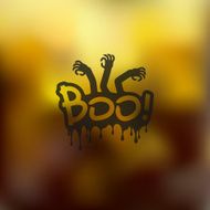 boo icon on blurred background