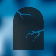 tombstone icon on blurred background N2