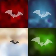 bat icon on blurred background N4