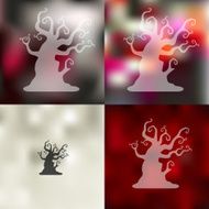 tree icon on blurred background N2
