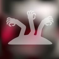 zombie icon on blurred background N3