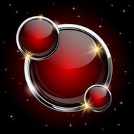 Red space futuristic background