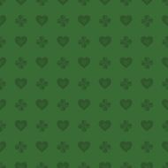 clover and heart pattern