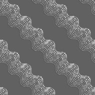 Geometrical ornament with dotted lined on dark gray background
