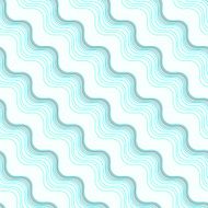 Geometrical ornament with diagonal blue wavy lines