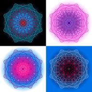 Set of 4 ornamental background
