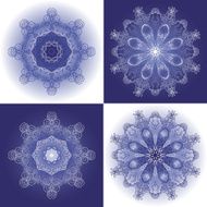 Set of 4 ornamental background N2