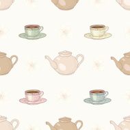 Tea party seamless pattern N4