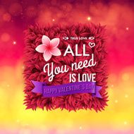 Colorful All You Need Is Love Valentines card