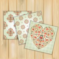 Set of banners with floral patterns