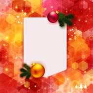 Bright hexagon background with place for your text and Christmas