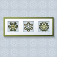 3D picture frame design with floral ornaments