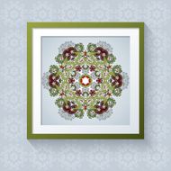 3D picture frame with floral round patternt