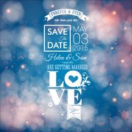 Save the date for personal holiday Wedding invitation Vector i N6