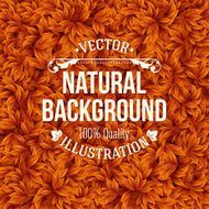 Natural pattern made of green leaves Vector illustration