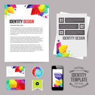 Identity design for Your business geometric style Set of blank