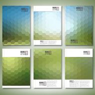 Geometric backgrounds abstract hexagonal patterns Brochure flyer or report for N10