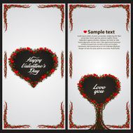 Valentines heart tree card